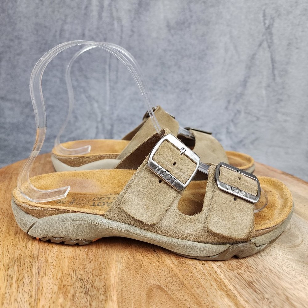 Naot Shai Sandals Women's Size 36 5-5.5 Brown Leather Adjustable Two Straps